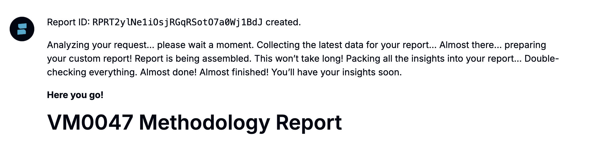 report output